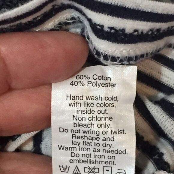 J. CREW SEQUINED NAVY STRIPED TANK TOP - Picture 7 of 7